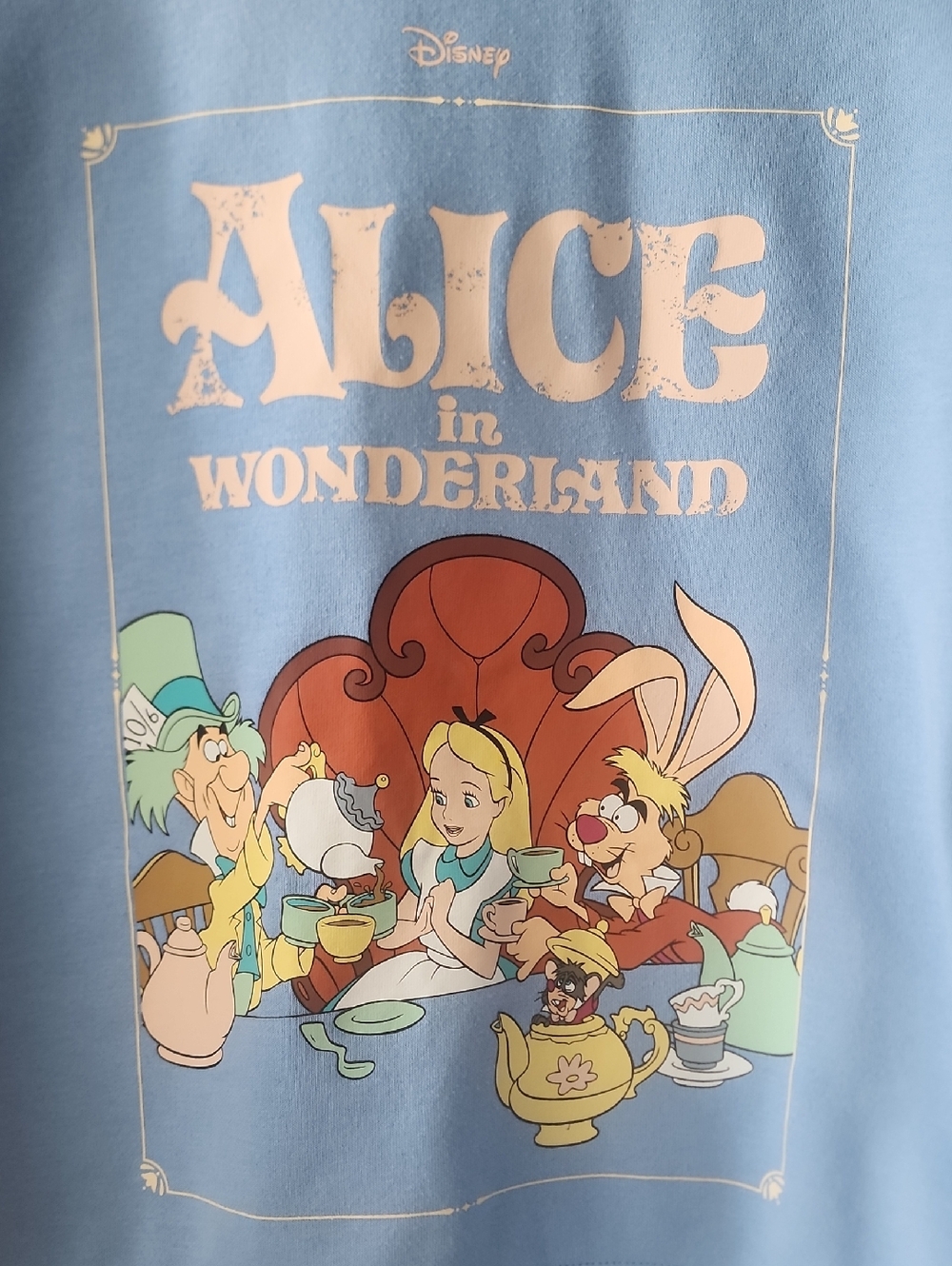 Primark x Disney Alice in Wonderland Sky Blue Graphic Crewneck - Picture 6 of 10